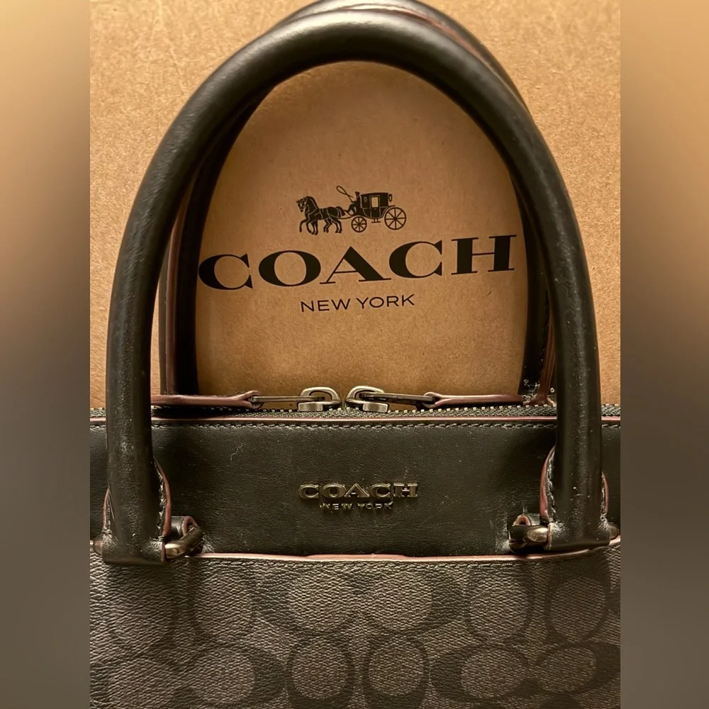 Coach Black and Gray Briefcase